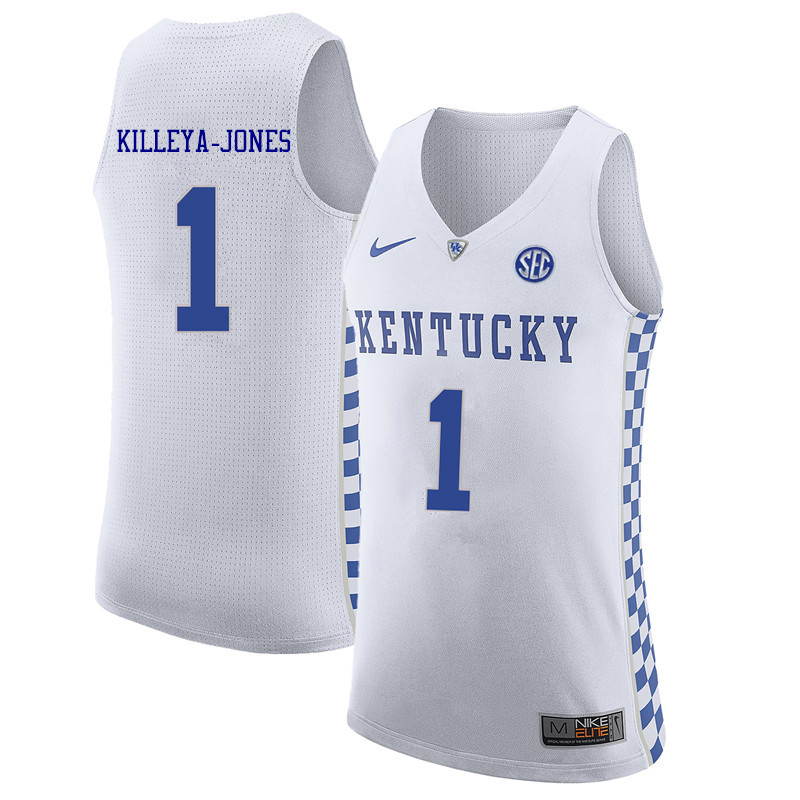 Men Kentucky Wildcats #1 Sacha Killeya-Jones College Basketball Jerseys Sale-White